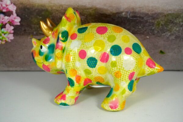 Pomme Pidou Spardose Money Bank Dino Winston Yellow Points