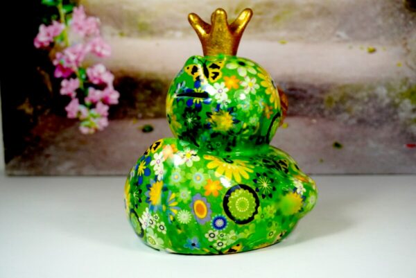 Pomme Pidou Spardose Money Bank Ente Ducky Green Flower