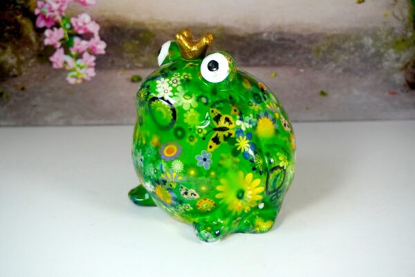 Pomme Pidou Spardose Money Bank Frosch Freddy Green Schmetterlinge