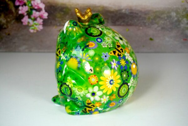 Pomme Pidou Spardose Money Bank Frosch Freddy Green Schmetterlinge