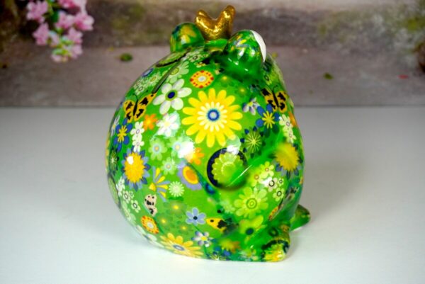 Pomme Pidou Spardose Money Bank Frosch Freddy Green Schmetterlinge