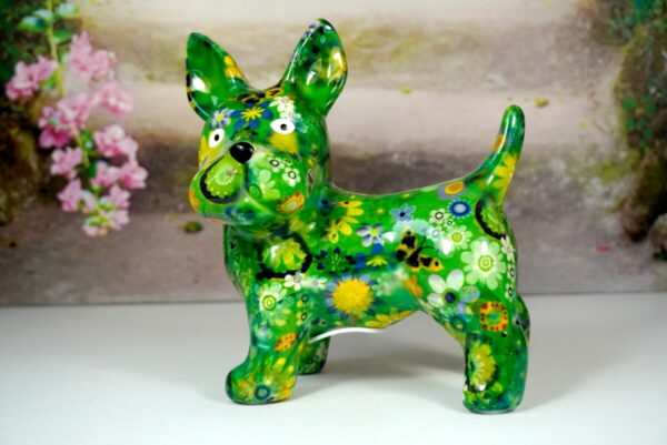 Pomme Pidou Spardose Money Bank Hund Boomer Green Schmetterlinge