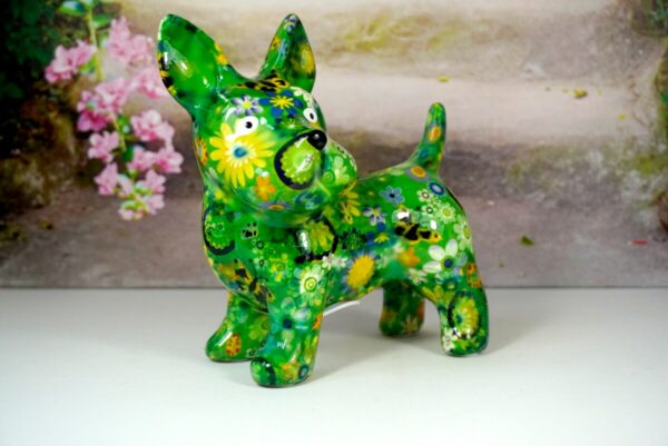 Pomme Pidou Spardose Money Bank Hund Boomer Green Schmetterlinge