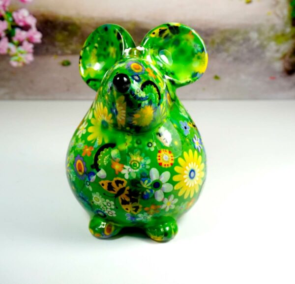 Pomme Pidou Spardose Money Bank Maus Ini Green Schmetterlinge