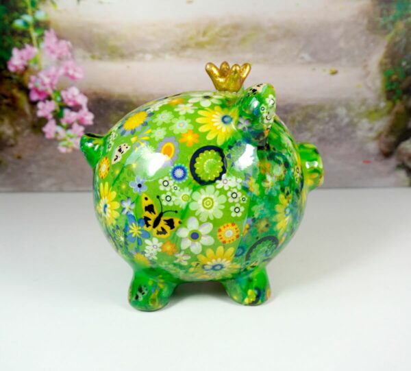 Pomme Pidou Spardose Money Bank Schwein Peggy Green Schmetterling