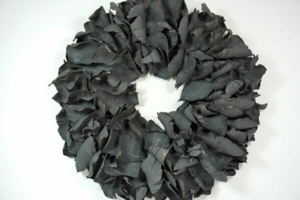 Couronne Deko Kranz Naturkranz Palm Petal Wreath Black Wash 40∅