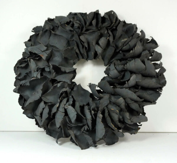 Couronne Deko Kranz Naturkranz Palm Petal Wreath Black Wash 40∅