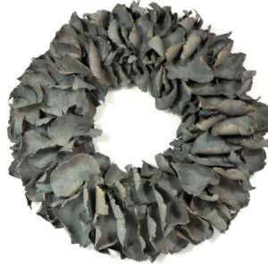 Couronne Deko Kranz Naturkranz Palm Petal Wreath Grey Wash 40∅