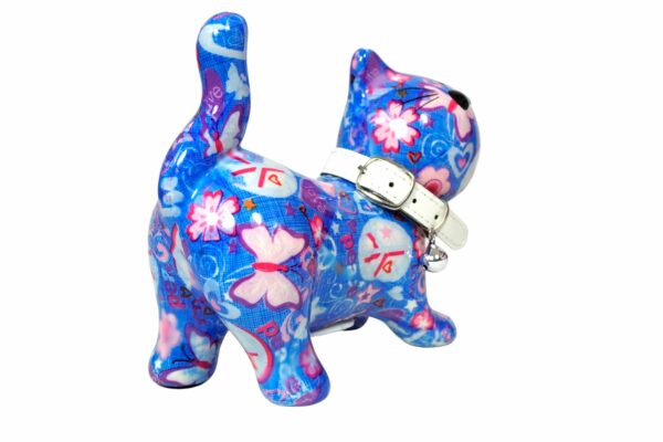 Pomme Pidou Spardose Money Bank Katze Kitty Peace Blau