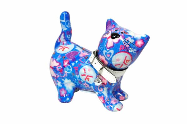 Pomme Pidou Spardose Money Bank Katze Kitty Peace Blau