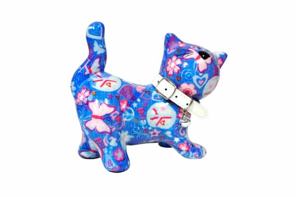 Pomme Pidou Spardose Money Bank Katze Kitty Peace Blau