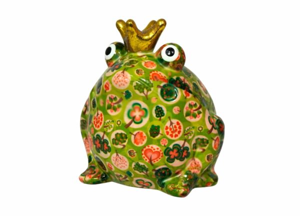 Pomme Pidou Spardose Money Bank Frosch Freddy Blumen Grün