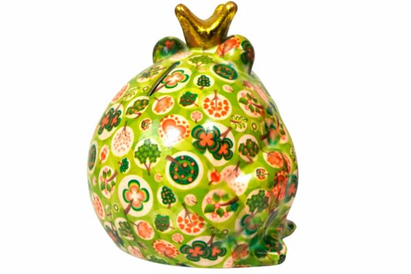 Pomme Pidou Spardose Money Bank Frosch Freddy Blumen Grün