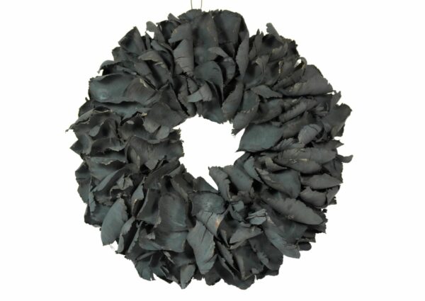 Couronne Deko Kranz Naturkranz Palm Petal Wreath Black Wash 40∅