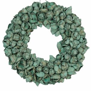 Couronne Deko Kranz Türkranz Naturkranz Coco Fruit Aqua Green 30 ∅