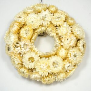 Deko Trockenblumenkranz Tischkranz Strohblumen Natur 20 cm ∅