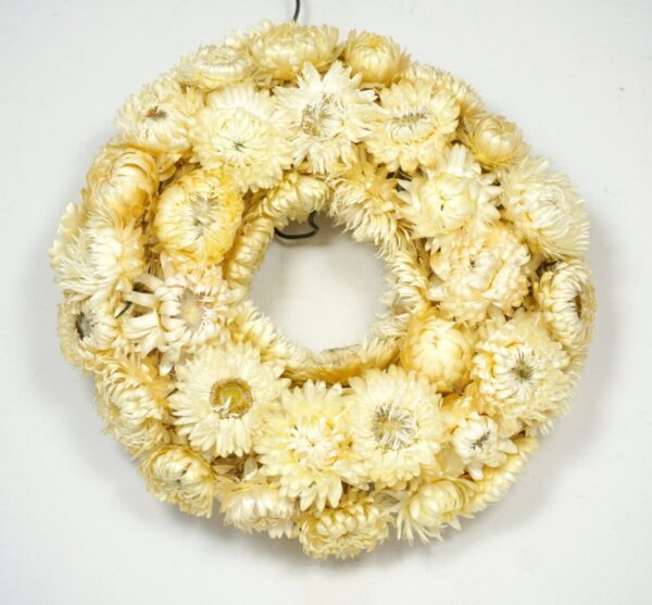 Deko Trockenblumenkranz Tischkranz Strohblumen Natur 20 cm ∅