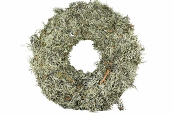 Couronne Deko Naturkranz Tischkranz Grey Moos Wreath Thick 30 cm ∅