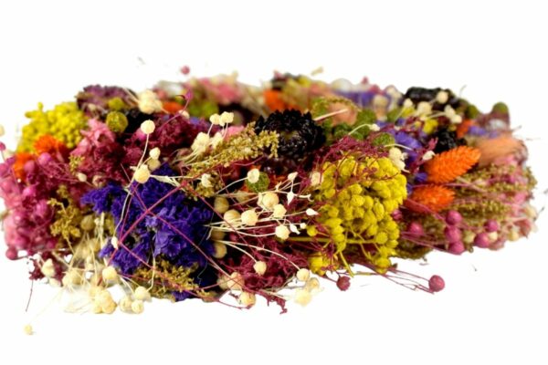 Deko Trockenblumenkranz Tischkranz Blumen Mix 30 cm Bunt