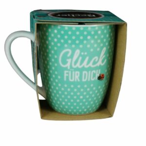 Henkelbecher Sprüche Kaffeetasse Becher Für Dich Glück Für Dich