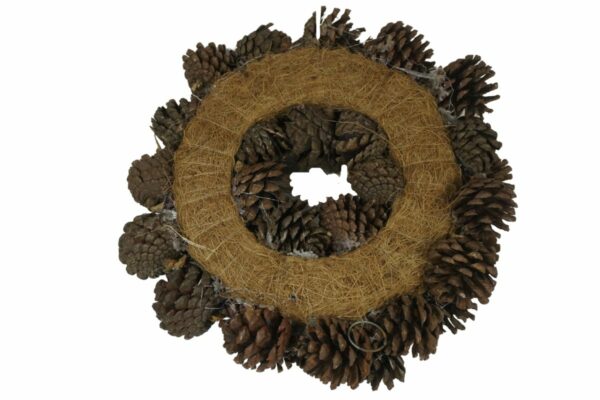 Deko Naturkranz Tischkranz Herbstkranz Zapfen Natur 35 cm ∅
