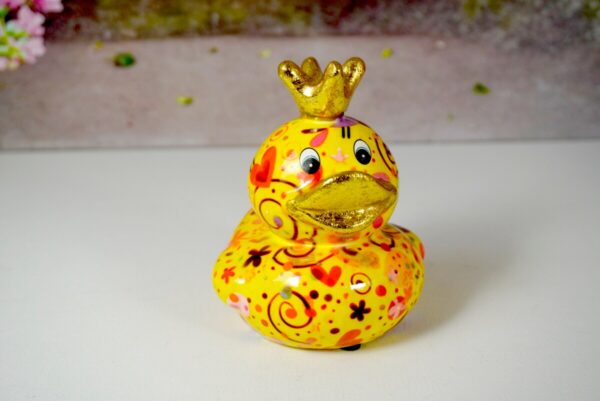 Pomme Pidou Money Bank Spardose Entchen Ducky Yellow Heart