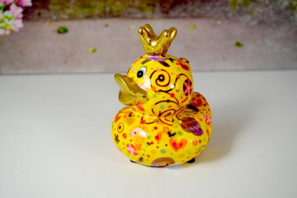 Pomme Pidou Money Bank Spardose Entchen Ducky Yellow Heart