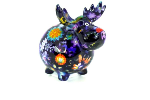 Pomme Pidou Money Bank Spardose Rentier Randolph Petit Lila Flower