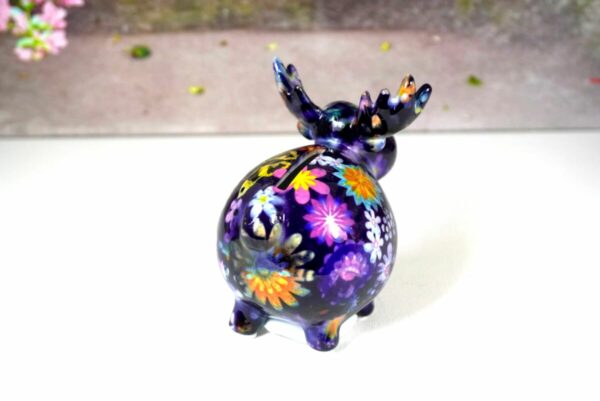 Pomme Pidou Money Bank Spardose Rentier Randolph Petit Lila Flower