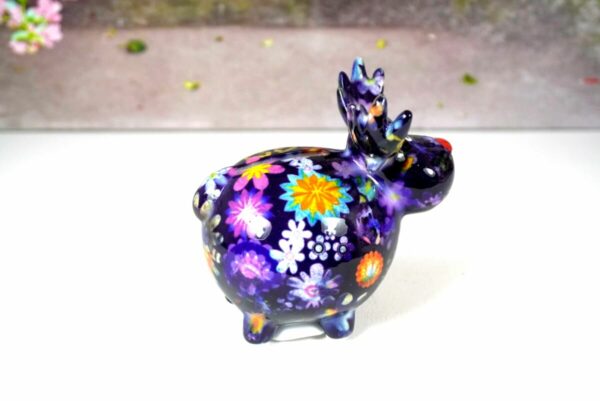 Pomme Pidou Money Bank Spardose Rentier Randolph Petit Lila Flower