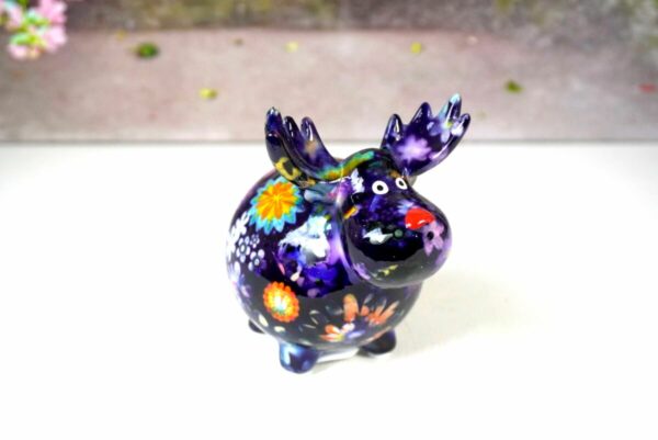 Pomme Pidou Money Bank Spardose Rentier Randolph Petit Lila Flower