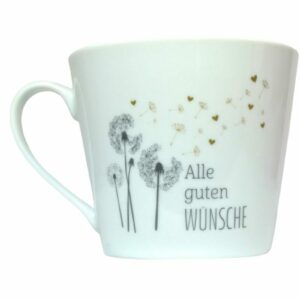 Krasilnikoff Kaffeebecher Henkelbecher Alle Guten Wünsche
