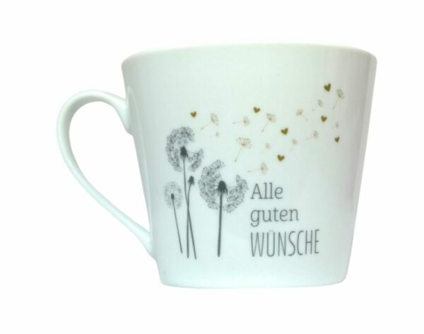 Krasilnikoff Kaffeebecher Henkelbecher Alle Guten Wünsche