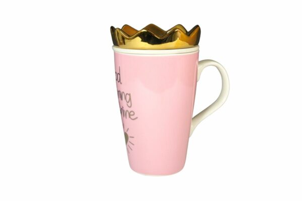 Mea Living Teeset Henkelbecher mit Teesieb & Krone Good morning Sunshine