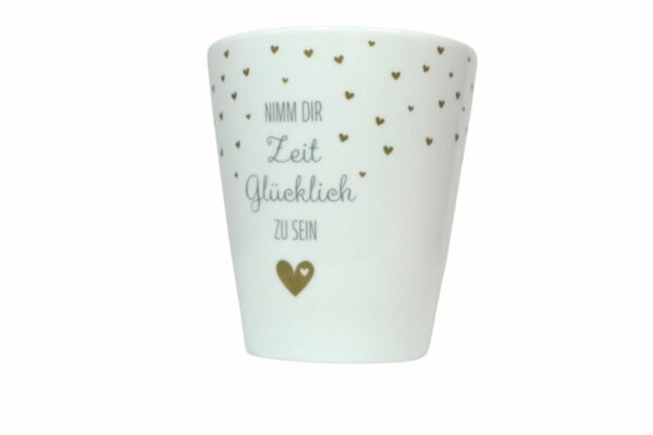 Krasilnikoff Kaffeebecher Sprüche Tasse Mug Cup Nimm Dir Zeit Glücklich Zu Sein