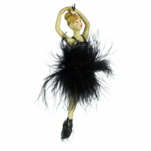 Deko Figur Ballerina Feder Kleid Dekohänger Blacky Princess