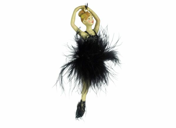 Deko Figur Ballerina Feder Kleid Dekohänger Blacky Princess