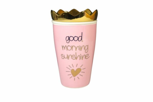 Mea Living Teeset Henkelbecher mit Teesieb & Krone Good morning Sunshine