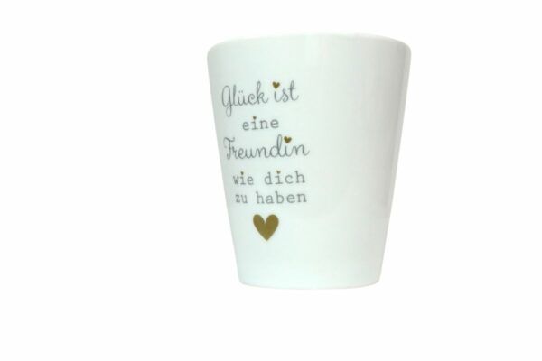 Krasilnikoff Kaffeebecher Sprüche Tasse Mug Cup Glück ist eine Freundin wie dich zu haben