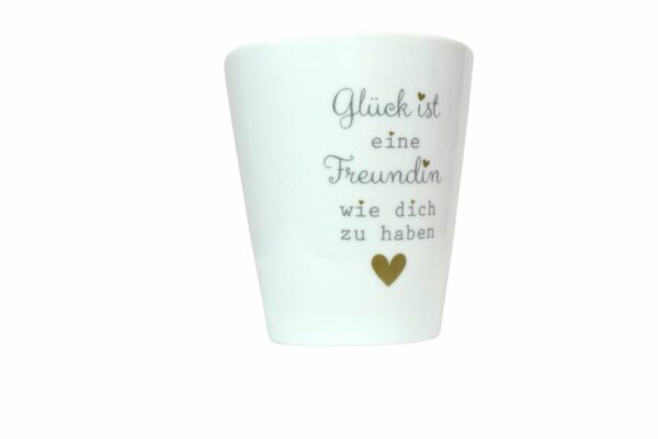 Krasilnikoff Kaffeebecher Sprüche Tasse Mug Cup Glück ist eine Freundin wie dich zu haben