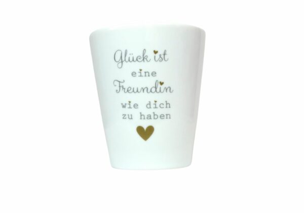 Krasilnikoff Kaffeebecher Sprüche Tasse Mug Cup Glück ist eine Freundin wie dich zu haben