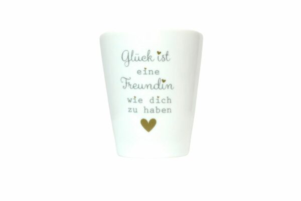 Krasilnikoff Kaffeebecher Sprüche Tasse Mug Cup Glück ist eine Freundin wie dich zu haben