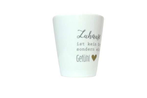 Krasilnikoff Kaffeebecher Sprüche Tasse Mug Cup Zuhause ist kein Ort sondern ein Gefühl