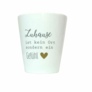 Krasilnikoff Kaffeebecher Sprüche Tasse Mug Cup Zuhause ist kein Ort sondern ein Gefühl