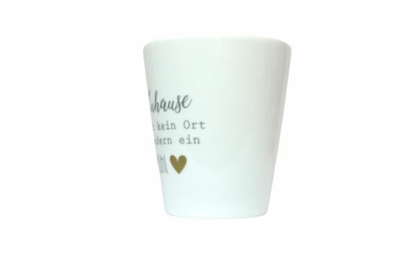 Krasilnikoff Kaffeebecher Sprüche Tasse Mug Cup Zuhause ist kein Ort sondern ein Gefühl