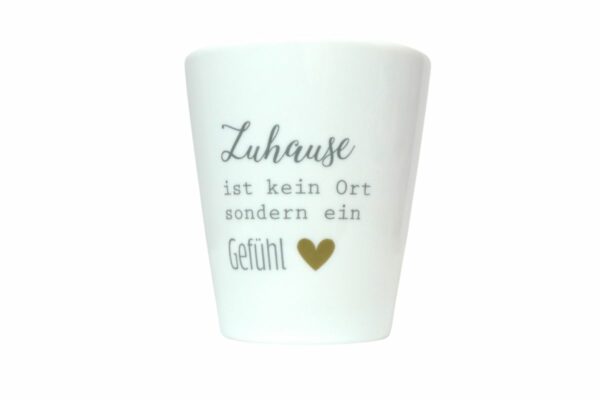 Krasilnikoff Kaffeebecher Sprüche Tasse Mug Cup Zuhause ist kein Ort sondern ein Gefühl