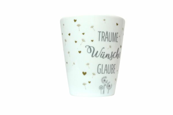 Krasilnikoff Kaffeebecher Sprüche Tasse Mug Cup Träume Wünsche Glaube