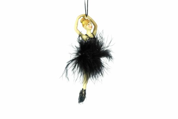 Deko Figur Ballerina Feder Kleid Dekohänger Blacky Princess