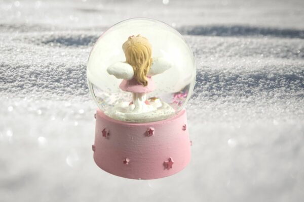 Deko Schneekugel Glimmerkugel Glitzerkugel Engel Schutzengel Sweet