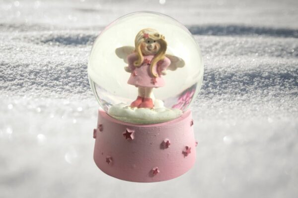 Deko Schneekugel Glimmerkugel Glitzerkugel Engel Schutzengel Sweet